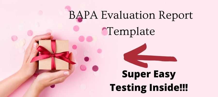 Bilingual Articulation and Phonology Assessment (BAPA) report template examples.